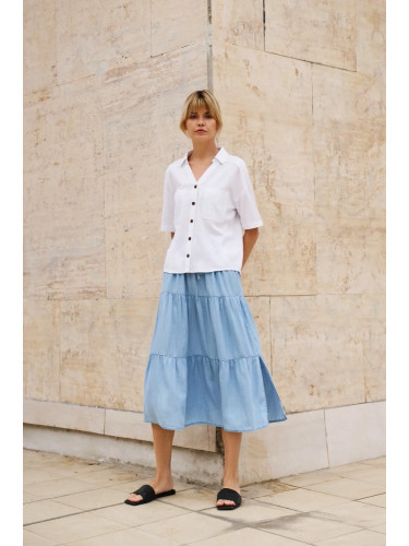 Marisse Women's Skirt L-Sc-4609 L.Blue