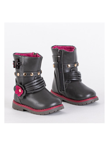 Resti Gray children's boots made of eco leather Kisso - Footwear