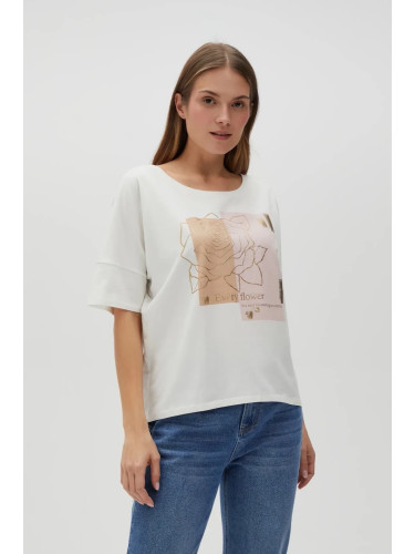 Marisse Women's T-Shirt L-Ts-4632 Off White