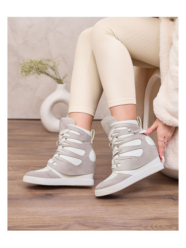 Resti Grey women's sporty boots on a Pamstinsa heel