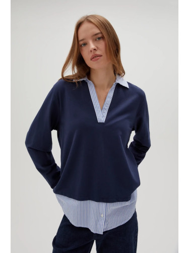 Marisse Women's Sweatshirt Z-Bl-4521 Navy