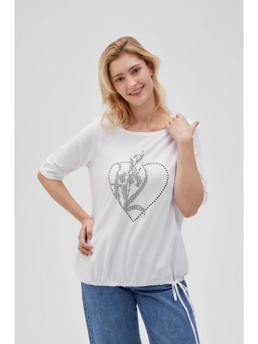 Marisse Women's T-Shirt L-Ts-4611 White