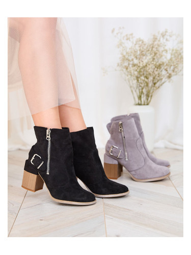 Resti Black eco-suede women's high stiletto boots Acimra