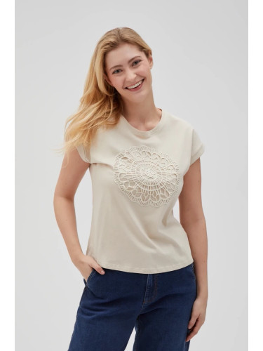 Marisse Women's T-Shirt L-Ts-4644 L.Beige