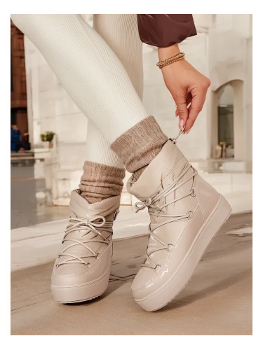 Resti Women's slip-on boots a'la snow boots in light brown Vevnose