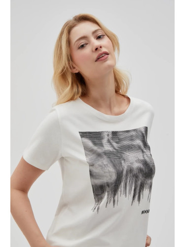 Marisse Women's T-Shirt L-Ts-4629 Off White