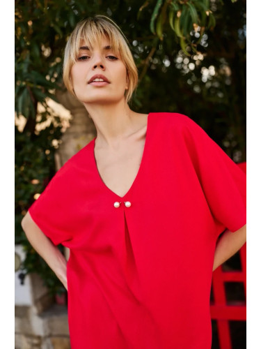 Marisse Red Viscose Shirt