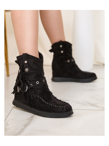 Resti Black women's boots with hidden anchor Dibisa