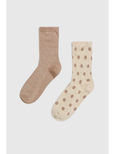 Marisse Women's Socks Z-Sk-4510 L.Beige Mel
