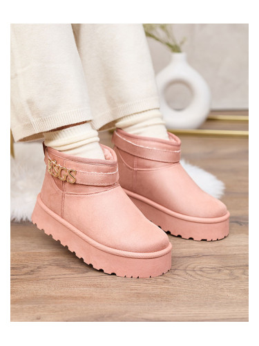 Resti Light brown women's shoes a'la snow boots with ornament Parisela