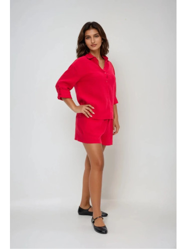 Marisse Red Cotton Shirt