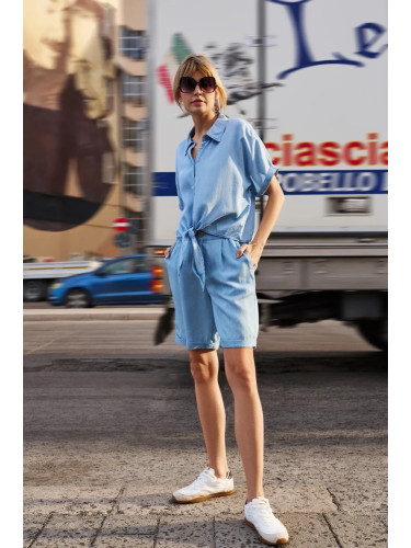 Marisse Women's Shirt L-Ko-4636 Blue