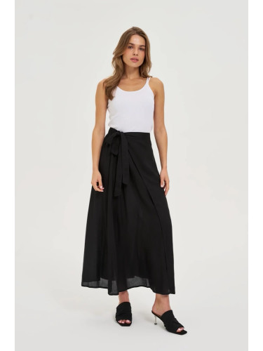 Marisse Viscose Midi Skirt Black