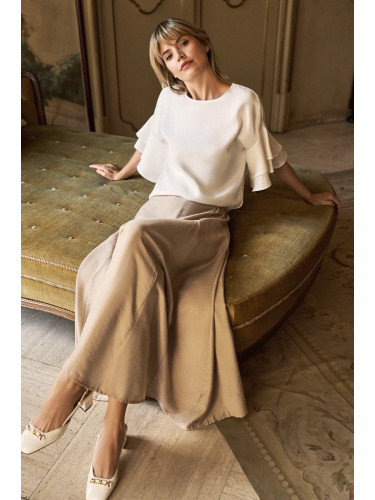 Marisse Women's Skirt L-Sc-4611 Beige