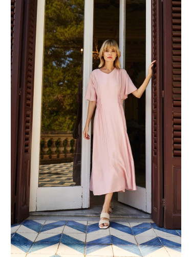 Marisse Pink Midi Dress