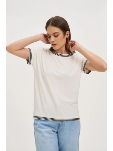 Marisse Women's T-Shirt L-Ts-4637 Off White
