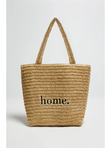 Marisse Beige Woven Bag