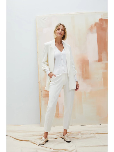 Marisse Women's Trousers L-Sp-4605 Off White