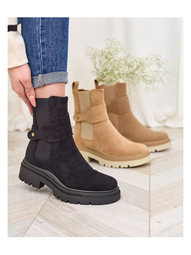 Resti Black women's boots with decorative strap Doasa