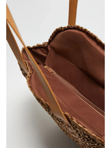 Marisse Round Brown Bag