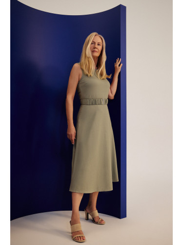 Marisse Olive Dress With Belt