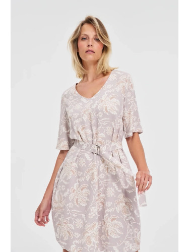 Marisse Viscose Dress With A Pink Belt