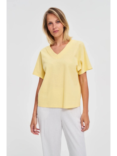Marisse Yellow Cotton Blouse
