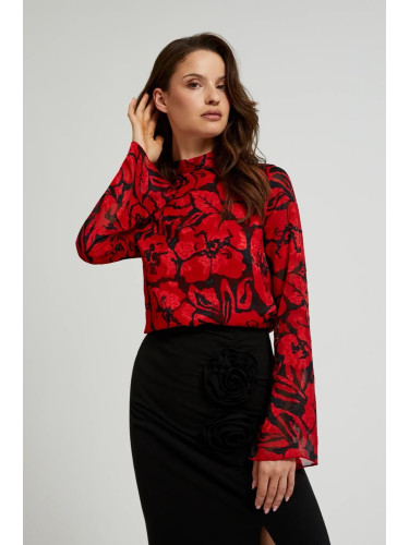 Marisse Women's Shirt Z-Ko-4543 Black_Red