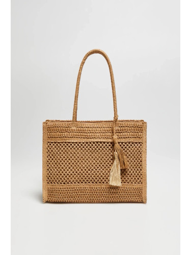Marisse Beige Beach Bag
