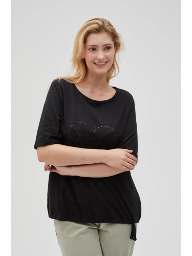 Marisse Women's T-Shirt L-Ts-4611 Black