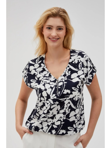 Marisse Women's Shirt L-Ko-4618 Navy