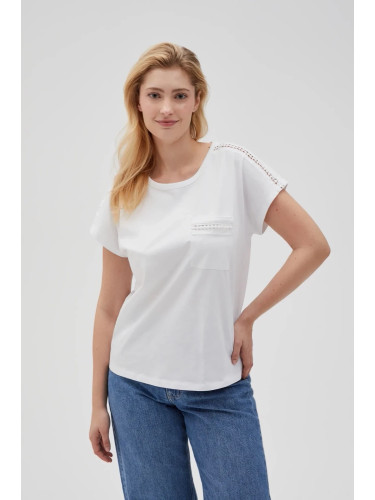 Marisse Women's T-Shirt L-Ts-4635 White