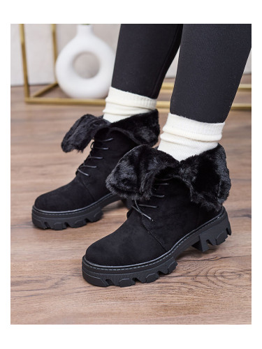 Resti Black women's lace-up boots Cavenma