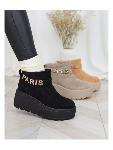 Resti Black women's boots a'la snow boots with ornament Parisela