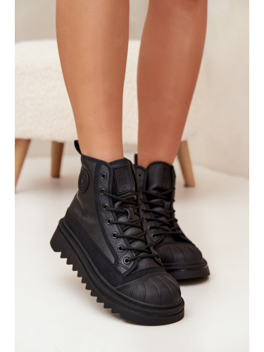 BIG STAR SHOES Високи дамски кецове с топлоизолация Big Star