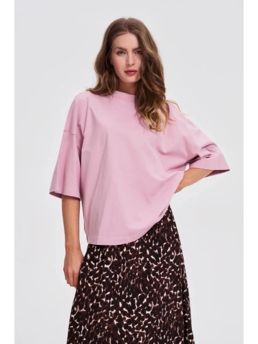 Marisse Plain Oversized Pink Blouse