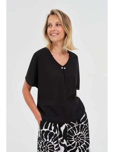 Marisse Black Viscose Shirt