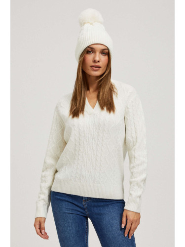 Marisse Pearl Pompom Hat