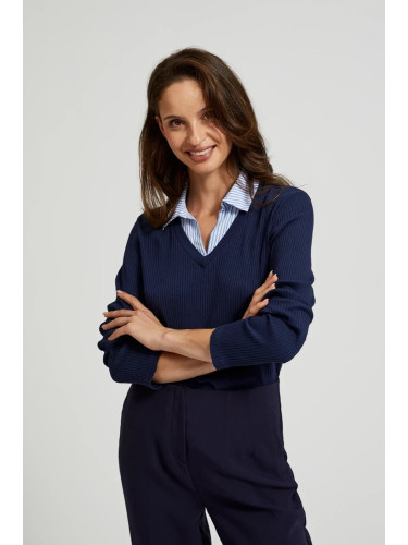 Marisse Women's Blouse Z-Ts-4523 Navy