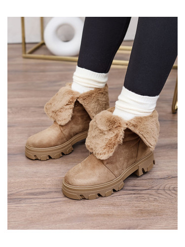 Resti Light brown women's lace-up boots Cavenma