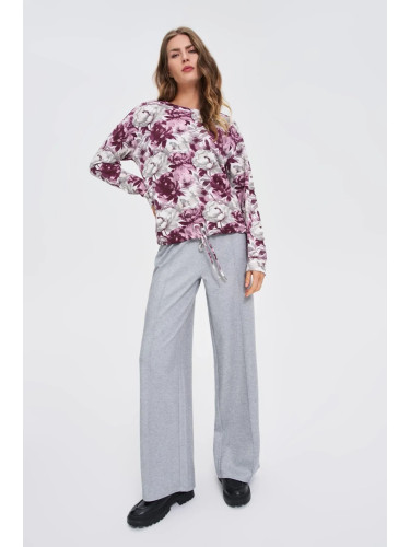 Marisse White Floral Sweatshirt