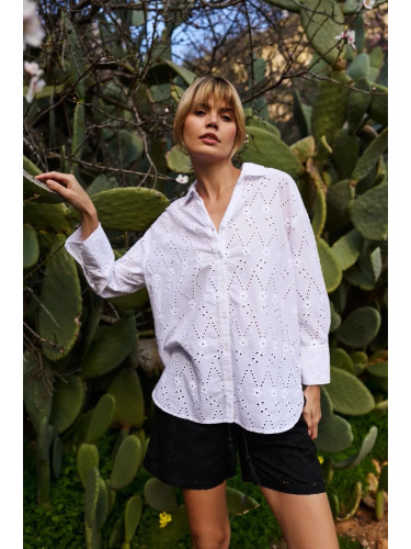 Marisse Women's Shirt L-Ko-4660 White