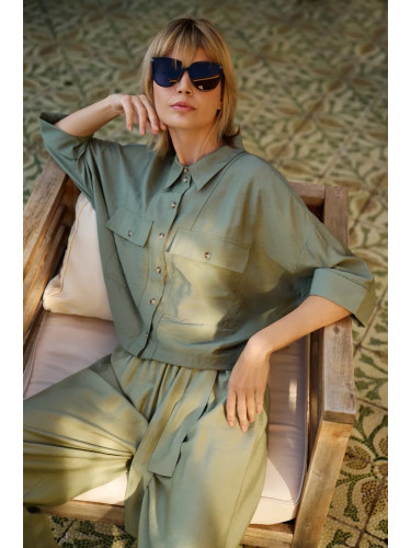 Marisse Women's Shirt L-Ko-4653 Olive