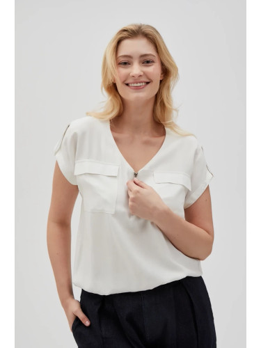 Marisse Women's Shirt L-Ko-4606 Off White