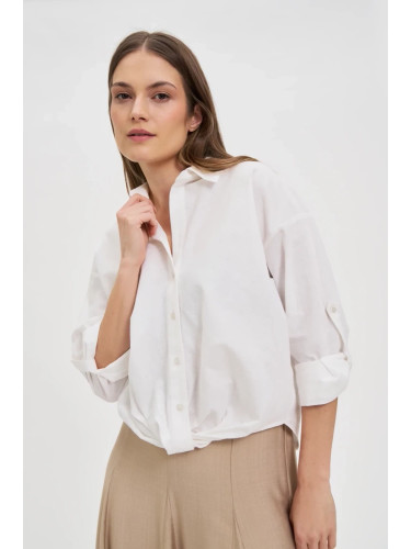 Marisse White Cotton Shirt