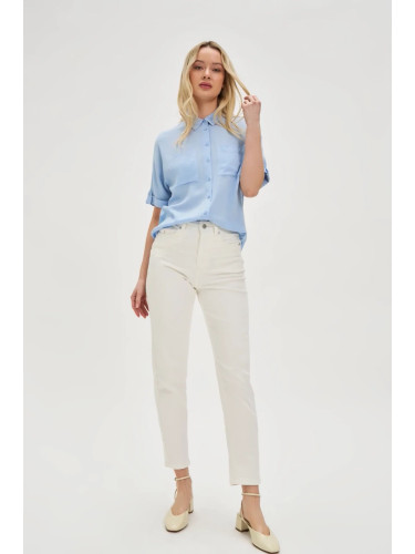 Marisse White Straight Leg Jeans
