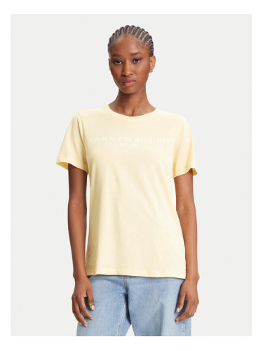Tommy Hilfiger Тишърт WW0WW40276 Жълт Regular Fit