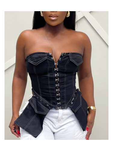 Дамско бюстие с ефектен дизайн