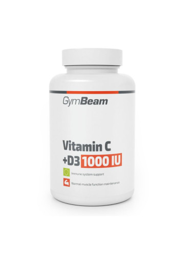 GYM BEAM - Vitamin C plus D3 1000 IU - 90 Capsules