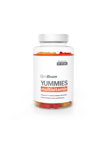 GYM BEAM - Multivitamin Yummies Orange Lemon Cherry - 60 Capsules